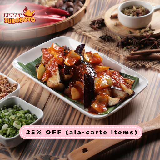 Get 25% off with purchase of any ala-carte items!